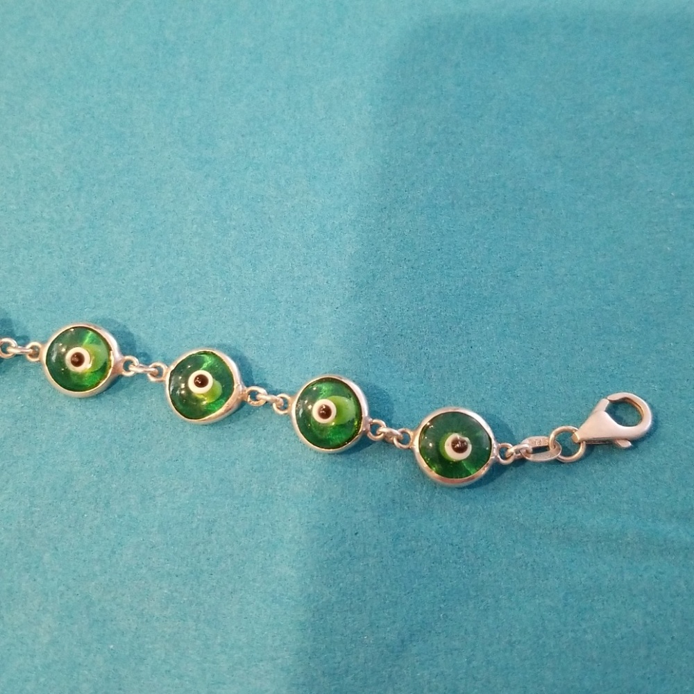 Green Evil eye bracelet